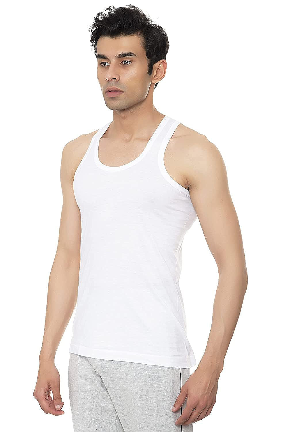 Amul Comfy Pack Of 2 Amul Vest Men Vest (White)